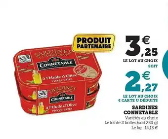 U Express Sardines Connétable offre
