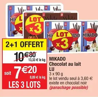 MIKADO chocolat au lait LU