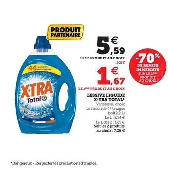 U Express Lessive Liquide X-tra Total offre