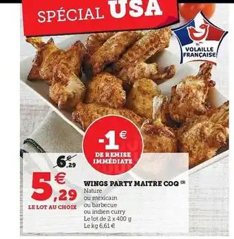 U Express Wings Party Maître Coq offre