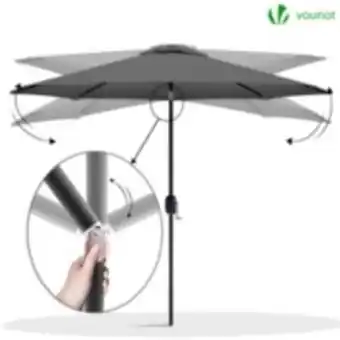 E.Leclerc Brico Parasol inclinable 2.70 x 2.40m avec housse de protection gris offre
