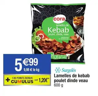 Migros Lamelles de kebab poulet dinde veau offre