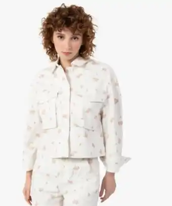Gémo Veste femme coupe ample et courte à motifs fleuris vue1 - gemo(femme pap) - gemo offre