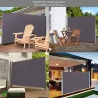 E.Leclerc Brico Paravent retractable avec housse de protection 1.6x3m anthracite offre
