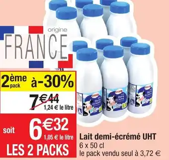 Migros Lait demi -ècrèmè UHT offre