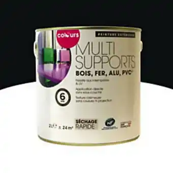 Castorama Peinture extérieure multi-supports colours noir mat 2l offre