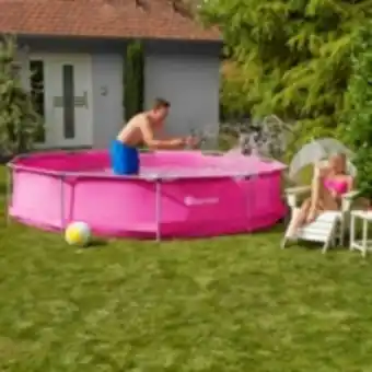 E.Leclerc Brico Tectake piscine tubulaire ronde ø 360 x 76 cm - rose vif offre