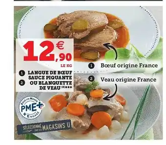 Langue De Bœuf Sauce Piquante Ou Blanquette De Veau