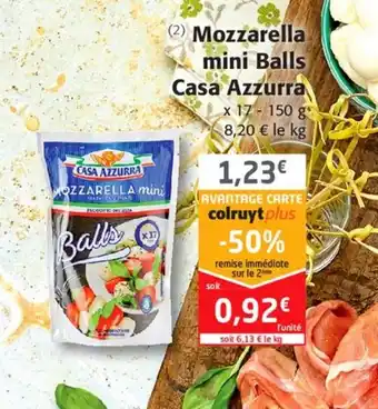 Colruyt Mozzarella mini balls casa azzurra offre