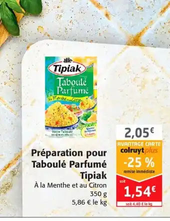 Colruyt Préparation pour Taboulé Parfumé tipiak offre
