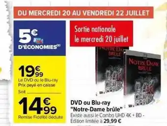 Carrefour Dvd ou blu-ray offre