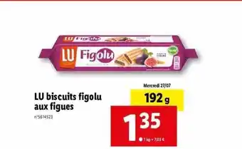 Lidl Lu biscuits figolu aux figues offre