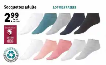 Lidl Socquettes adulte offre
