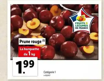 Lidl Prune rouge offre