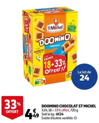 Auchan St michel doomino chocolat offre