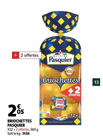 Auchan Pasquier briochettes offre