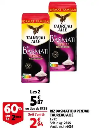 Auchan Taureau ailé riz basmati du penjab offre