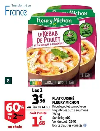 Auchan Fleury michon plat cuisiné offre