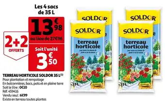 Auchan Soldor terreau horticole 35 l offre