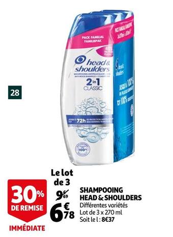 Auchan Head & shoulders shampooing offre