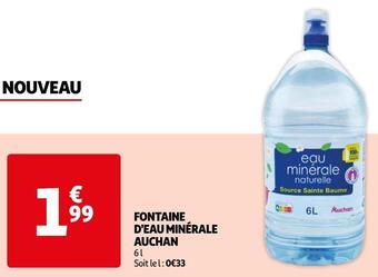Auchan Auchan fontaine d'eau minérale offre