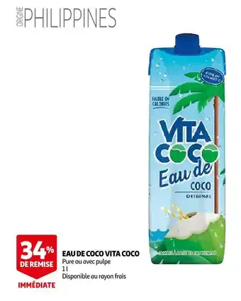 Auchan Vita coco bon plan sur l'eau de coco vita coco offre