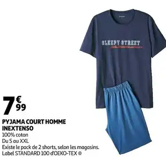 Auchan In extenso pyjama court homme offre