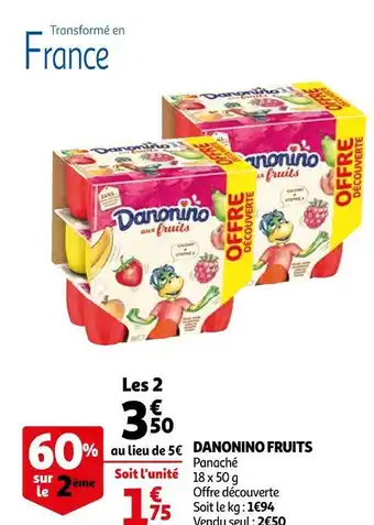 Auchan Danone danonino fruits offre