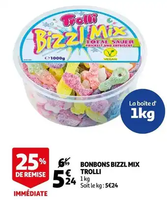 Auchan Trolli bonbons bizzl mix offre