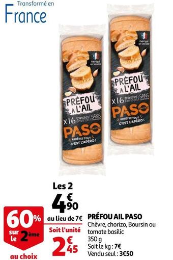 Auchan Paso préfou ail offre