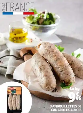 Auchan Le gaulois 3 andouillettes de canard offre