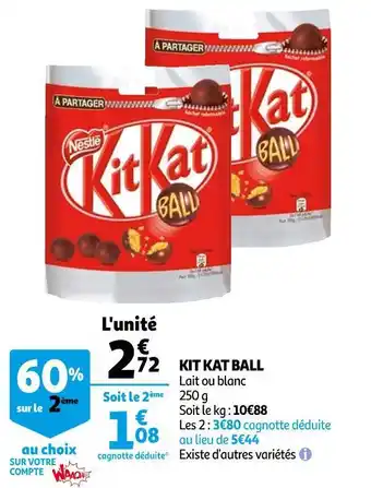 Auchan Kit kat kit kat ball offre