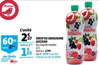 Auchan Auchan sirop de grenadine offre