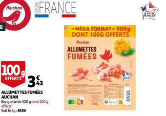 Auchan Auchan allumettes fumées offre