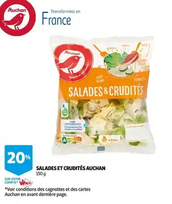Auchan Auchan bon plan sur les salades et crudités offre