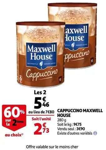 Auchan Maxwell house cappuccino offre