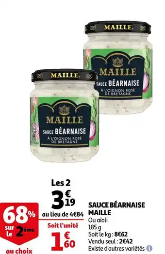 Auchan Maille sauce béarnaise offre