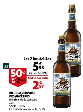 Auchan La cervoise des ancêtres bière offre