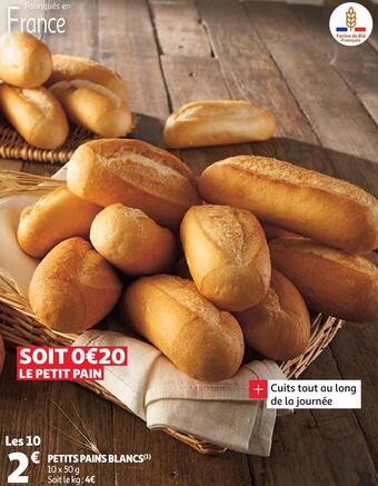 Auchan Petits pains blancs offre