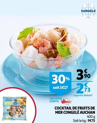 Auchan Auchan cocktail de fruits de mer congelé offre