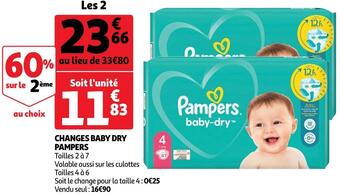 Auchan Pampers changes baby dry offre