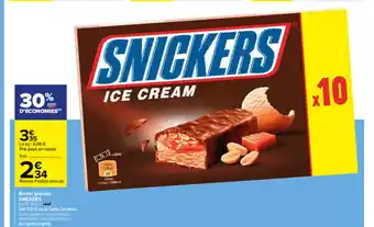 Carrefour Barres glacées Snickers offre