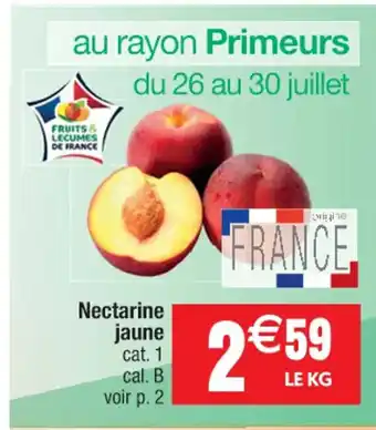 Cora x Carrefour Nectarine jaune offre