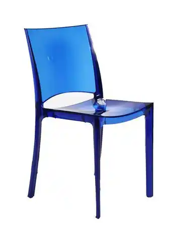 Chaise de jardin paris lux en polycarbonate bleu