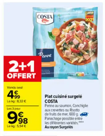 Carrefour Plat Cuisinés Surgelé COSTA offre