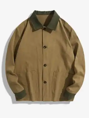 Homme manteau avec poches