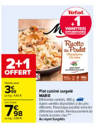 Carrefour Plat Cuisiné Surgelé MARIE offre