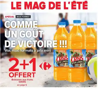 Carrefour Boissons aux fruits oasis offre