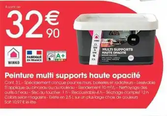 Brico Pro Peinture multi supports haute opacité winko offre