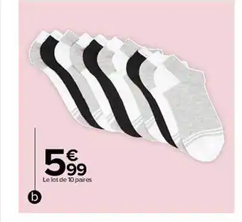 Carrefour Lot de 10 paires offre